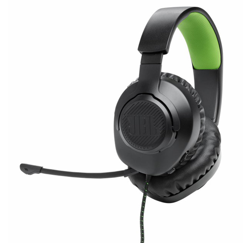 JBL Quantum 100X 40mm Driver Over-Ear Wired Gaming-Headset - Schwarz & Grün | JBLQ100XBLKGRN