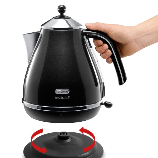 DeLonghi Icona Micalite 1.7L Wasserkocher - Schwarz | KBOM3001.BK