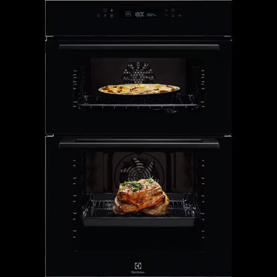 Electrolux 600 SurroundCook 61L Einbau Electric Doppelbackofen - Schwarz | KDFCC00K