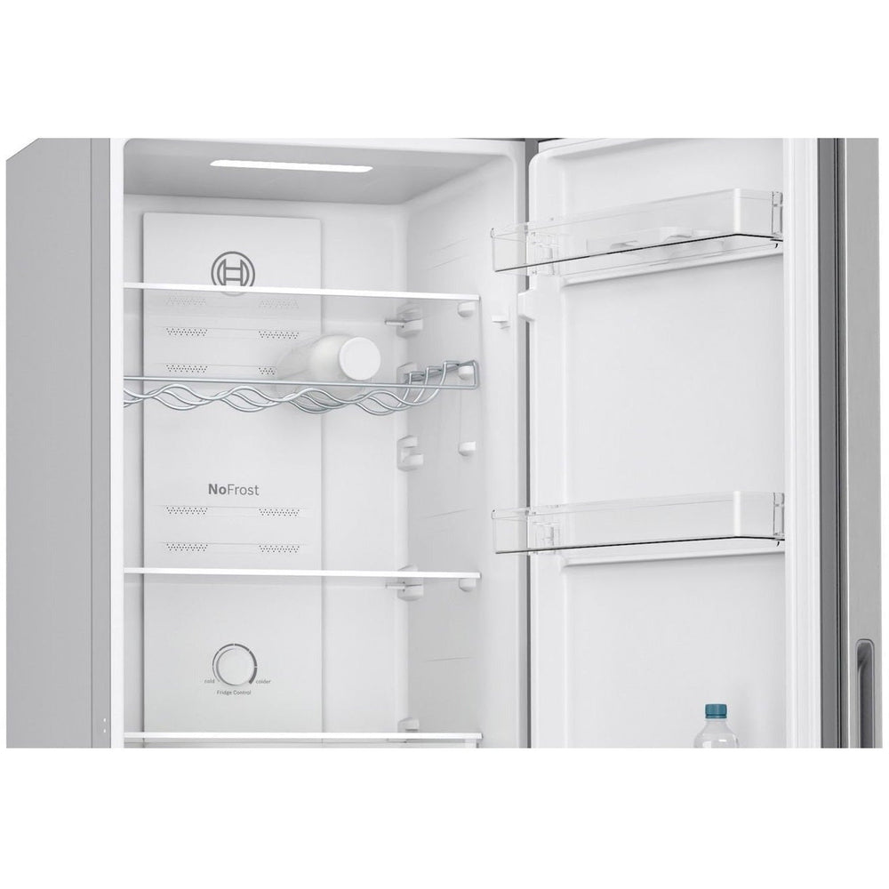 Bosch Series 2 255L Frost Free freistehend Kühl-Gefrierkombination - Edelstahl Effect | KGN27NLEAG