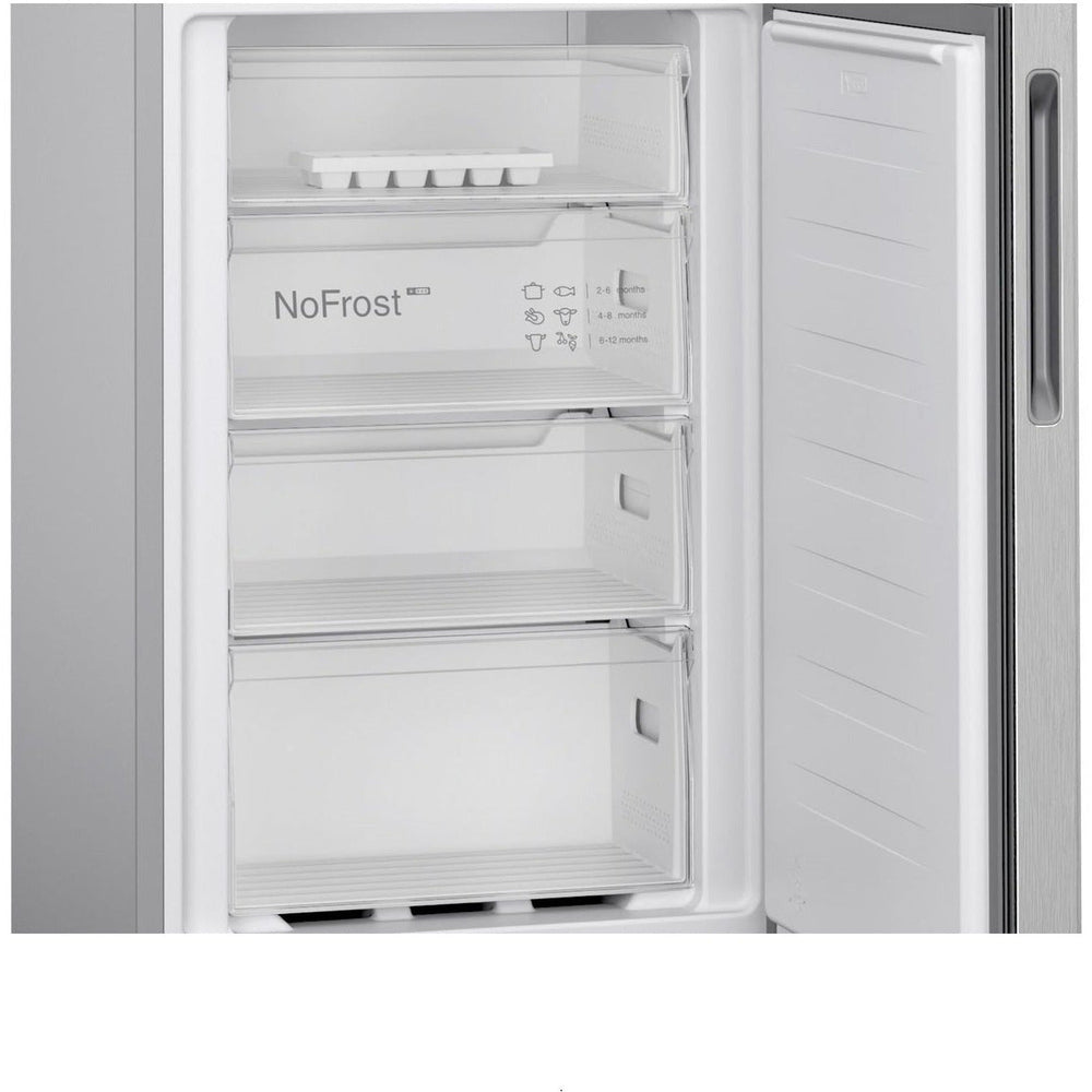 Bosch Series 2 255L Frost Free freistehend Kühl-Gefrierkombination - Edelstahl Effect | KGN27NLEAG