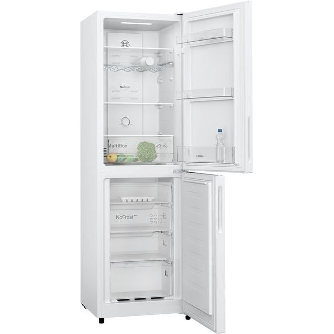 Bosch Series 2 255L Frost Free freistehend Kühl-Gefrierkombination -Weiß | KGN27NWEAG