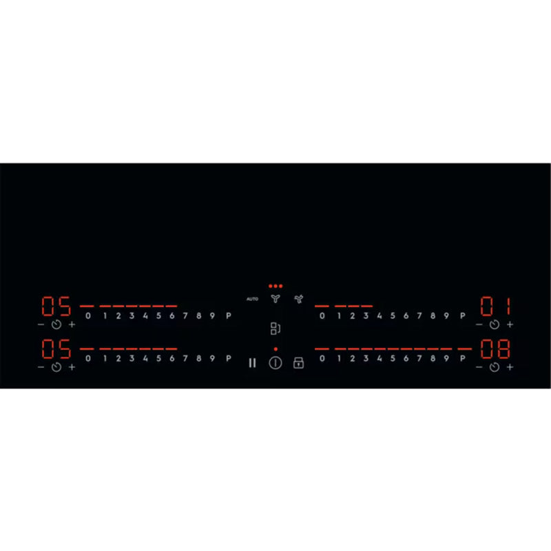 Electrolux 80CM 4 Zone Induction Kochfeld mit Extractor Ventilation System - Schwarz | LCC83443