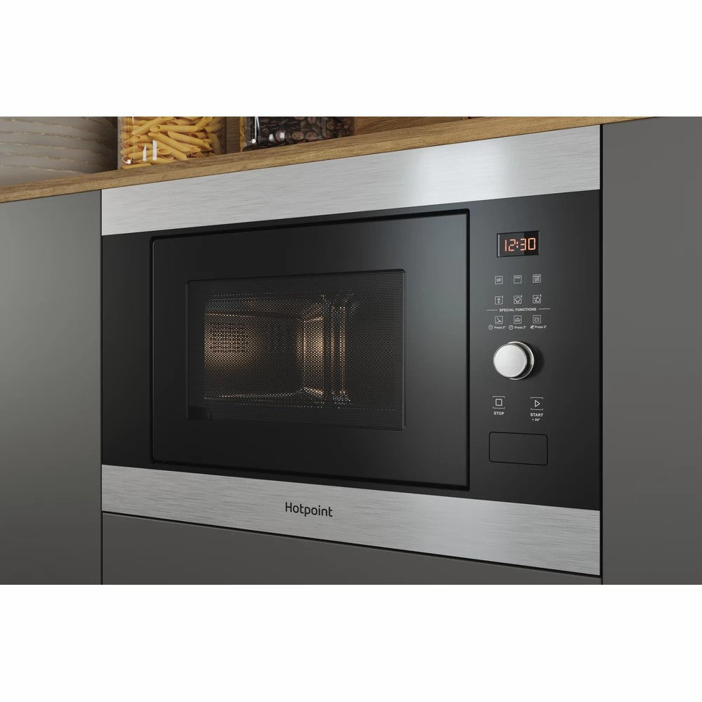 Hotpoint 25L Einbau Mikrowelle Backofen - Inox | MF25GIXH