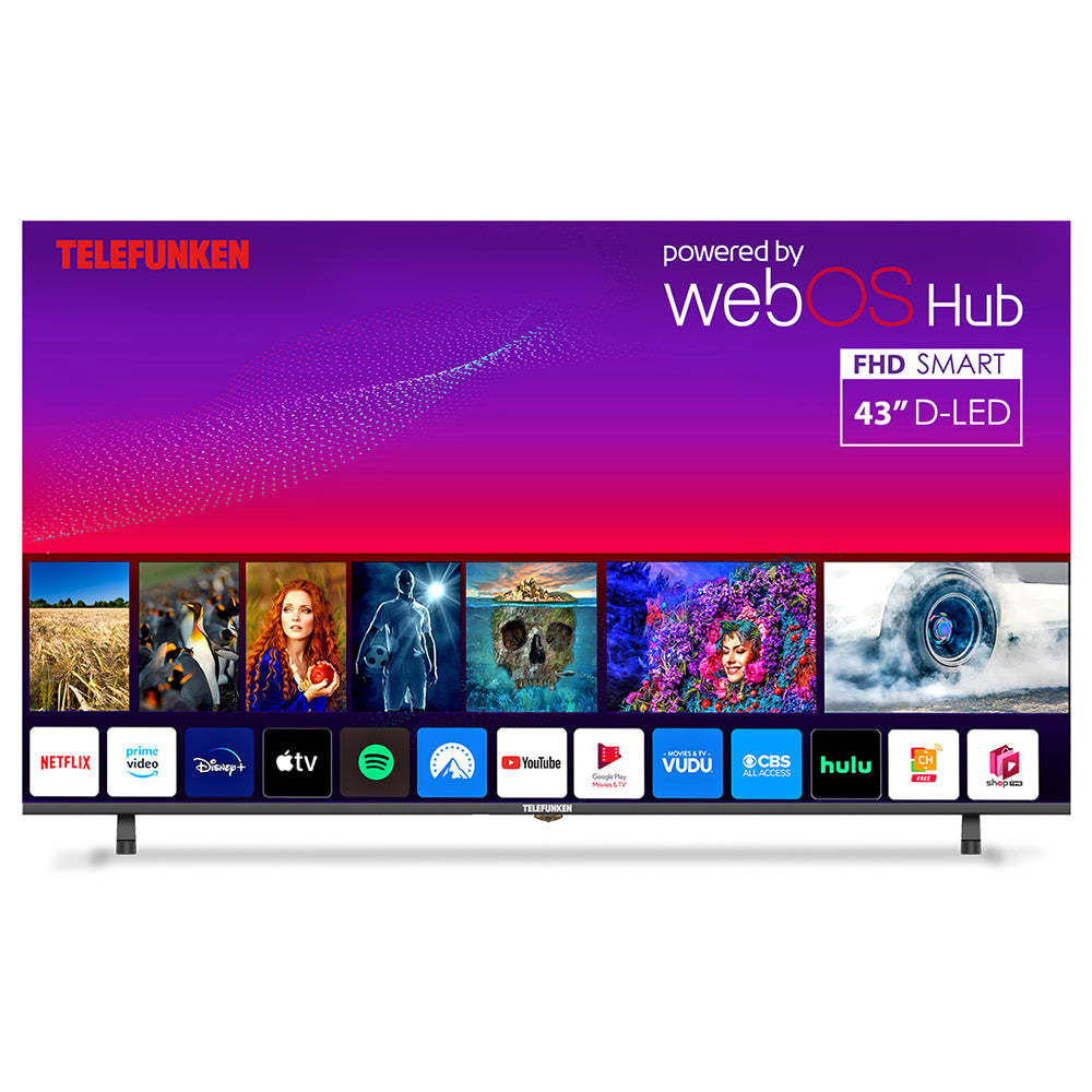 Telefunken N21 43" Full HD Smart TV - Schwarz | N21-FHD-W43