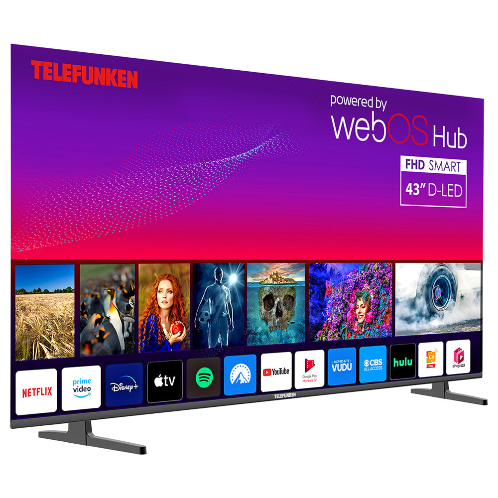 Telefunken N21 43" Full HD Smart TV - Schwarz | N21-FHD-W43
