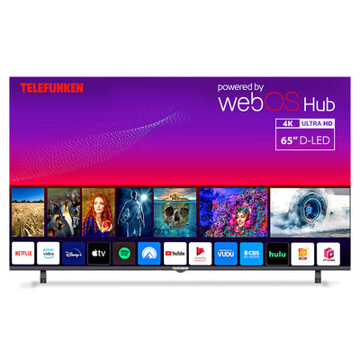 Telefunken N21 65" 4K Smart TV - Schwarz | N21-UHD-W65