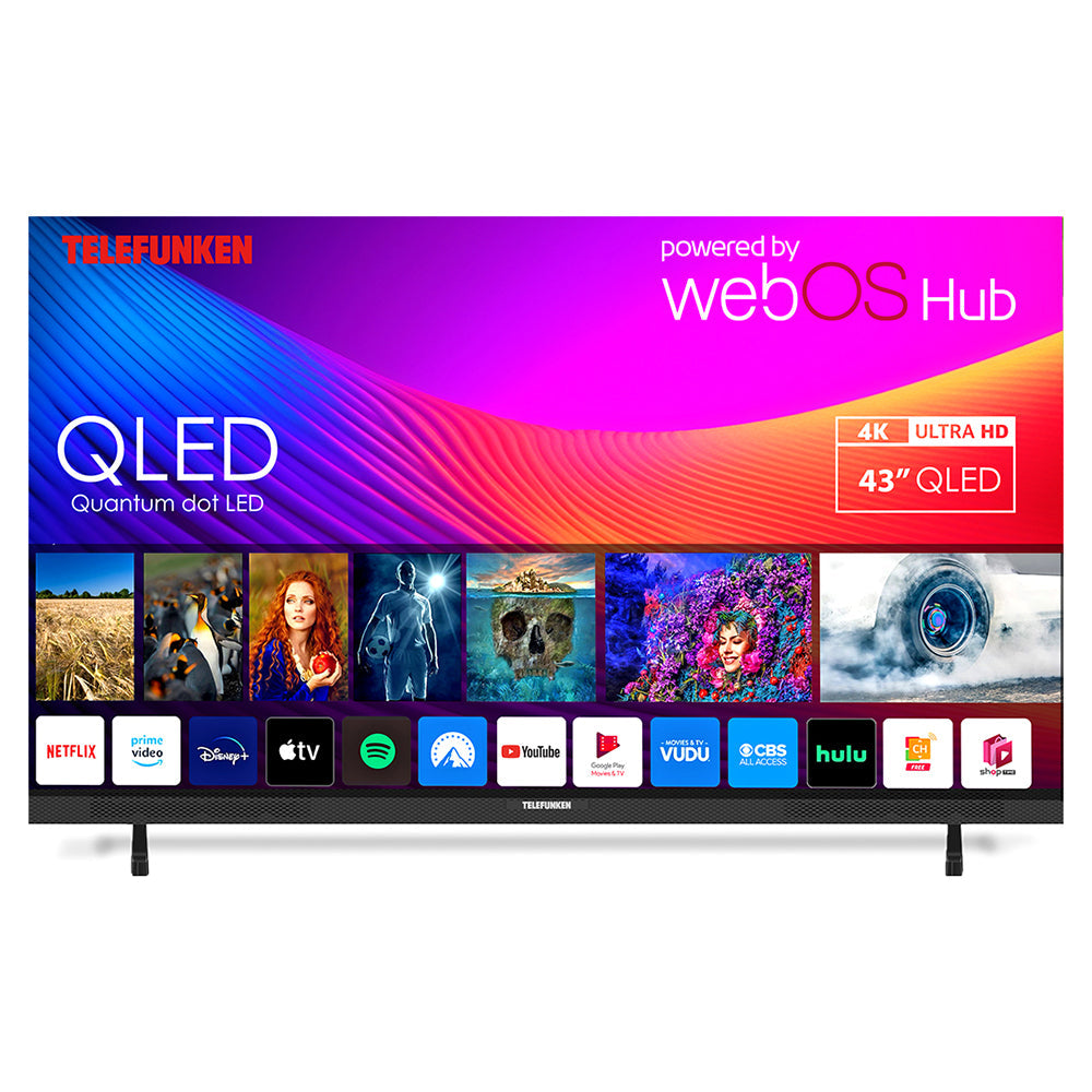 Telefunken N27 43" 4K Smart TV - Schwarz | N27-QLED-W43