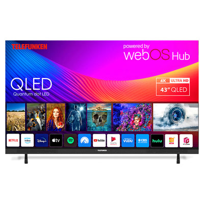 Telefunken N27 43" 4K Smart TV - Schwarz | N27-QLED-W43