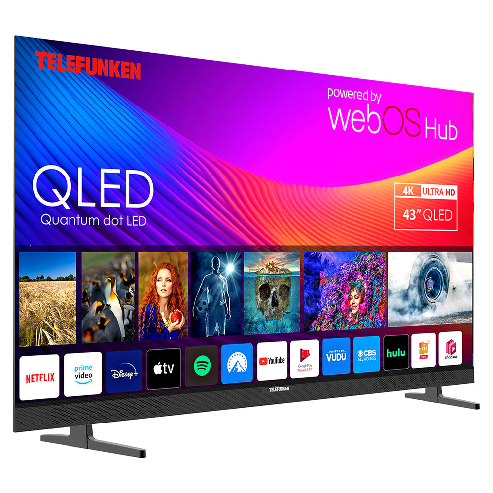 Telefunken N27 43" 4K Smart TV - Schwarz | N27-QLED-W43