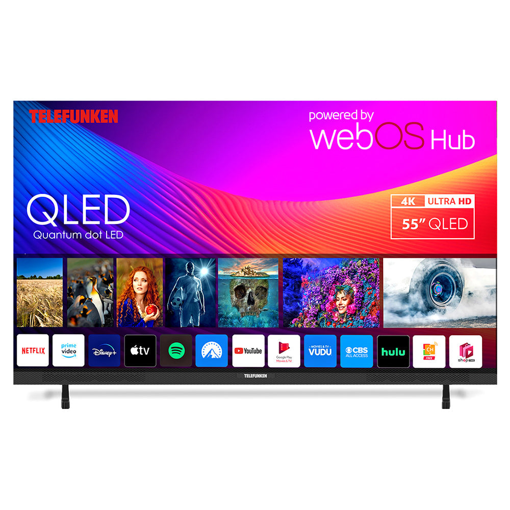 Telefunken N27 55" 4K Smart TV - Black | N27-QLED-W55