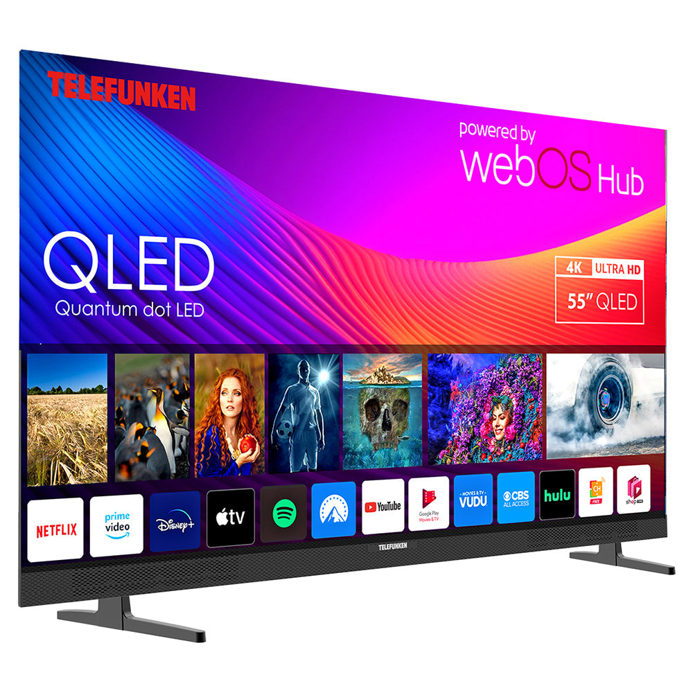 Telefunken N27 55" 4K Smart TV - Schwarz | N27-QLED-W55