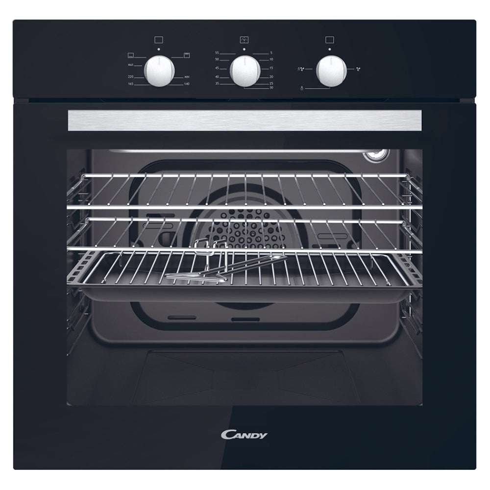 Candy 52L Built-In Multifunction Natural/LPG Gas Single Oven - Black | OCGF12B