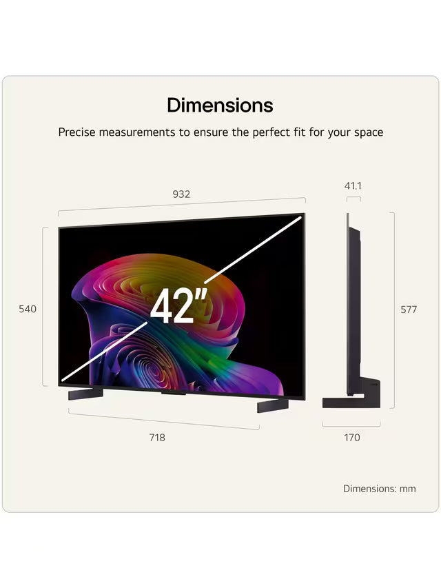 LG C6 42" 4K Smart TV - Schwarz | OLED42C64LA.AEI