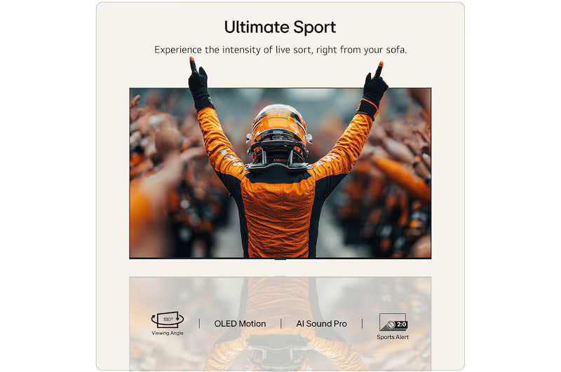 LG G6 55" 4K Smart TV mit Stand - Schwarz | OLED55G66LS.AEI