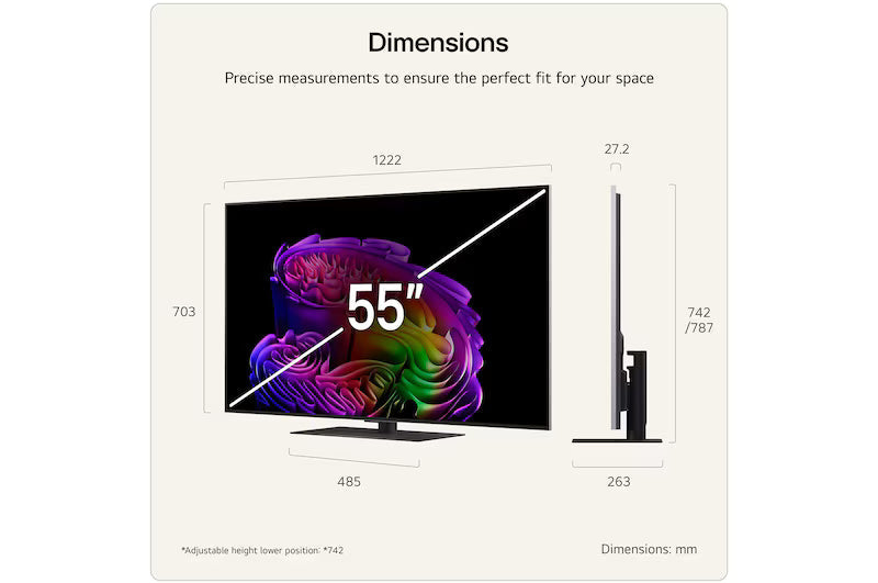 LG G6 55" 4K Smart TV mit Stand - Schwarz | OLED55G66LS.AEI