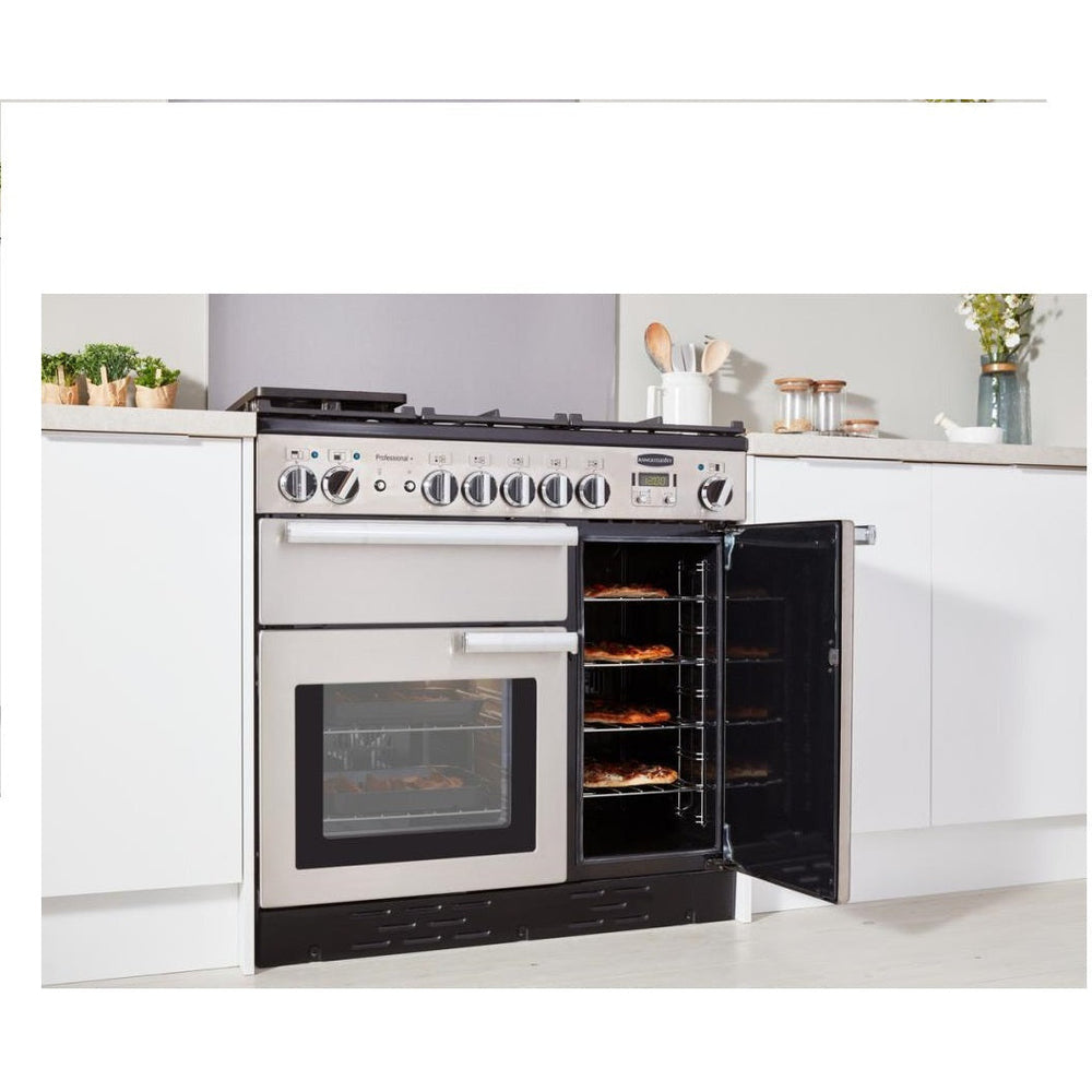 Rangemaster Professional+ 110CM Dual Fuel Standherd - Edelstahl | PROP110DFFSS