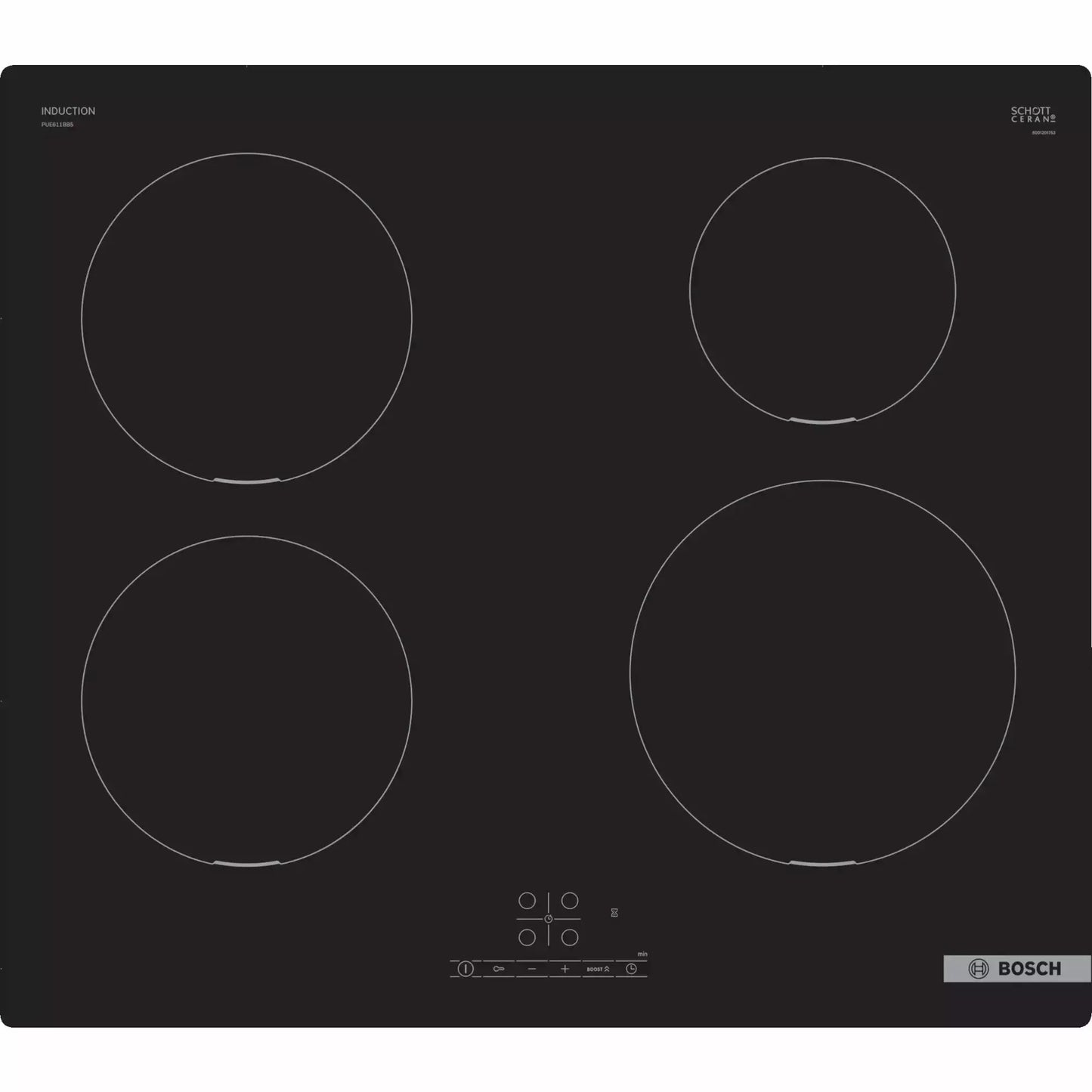 Bosch Serie 4 60CM 4 Zone Induction Kochfeld - Schwarz | PUE611BB5E