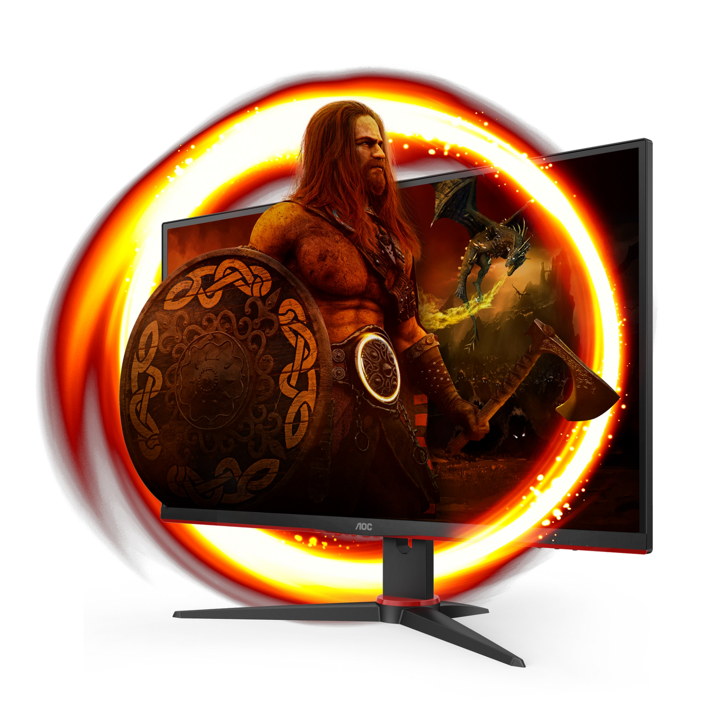 AOC 27" QHD Gaming Monitor - Black & Red | Q27G2E/BK