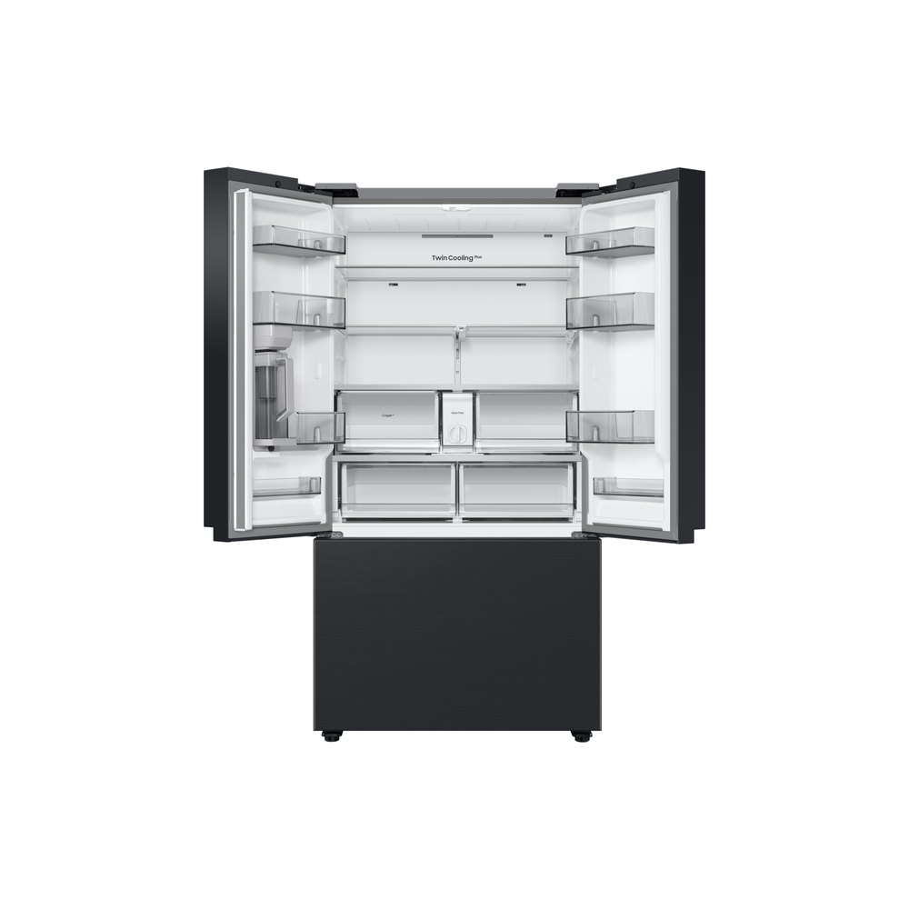 Samsung Bespoke 674L Frost Free freistehend French Style Kühl-Gefrierkombination - Schwarz | RF24BB620EB1EU