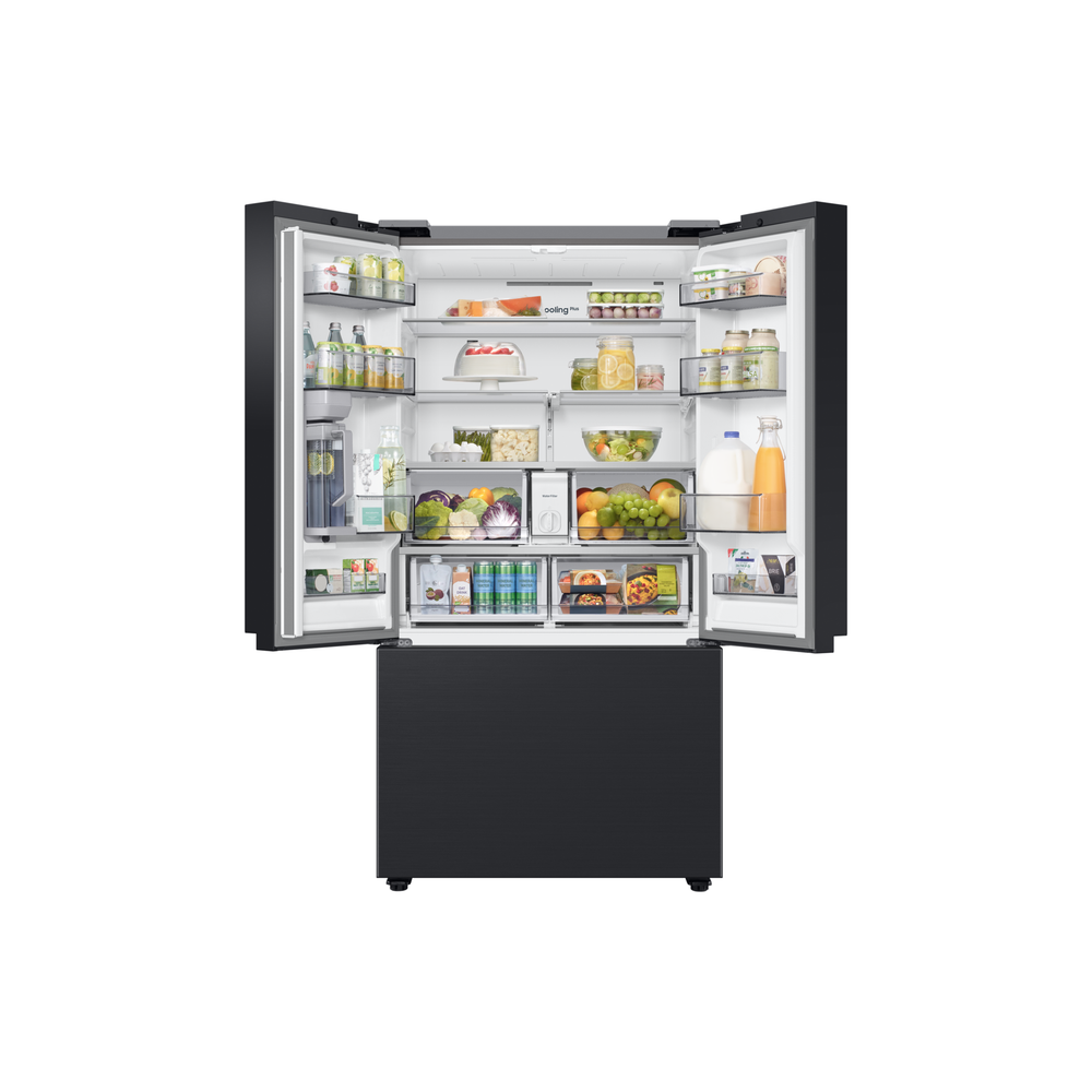 Samsung Bespoke 674L Frost Free freistehend French Style Kühl-Gefrierkombination - Schwarz | RF24BB620EB1EU