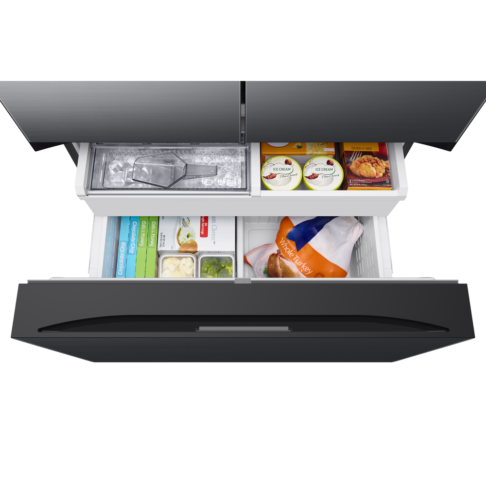 Samsung Bespoke 674L Frost Free freistehend French Style Kühl-Gefrierkombination - Schwarz | RF24BB620EB1EU