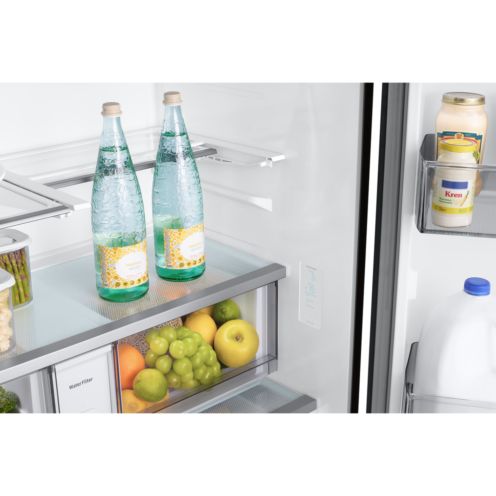 Samsung Bespoke 674L Frost Free freistehend French Style Kühl-Gefrierkombination - Schwarz | RF24BB620EB1EU