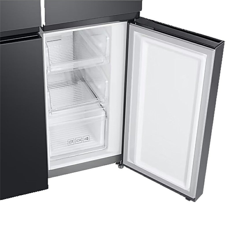 Samsung 488L freistehend French Door Kühl-Gefrierkombination - Gentle Schwarz Matt | RF48A401EB4/EU