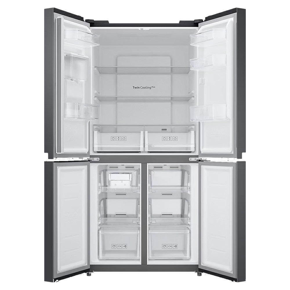 Samsung 488L freistehend French Door Kühl-Gefrierkombination - Gentle Schwarz Matt | RF48A401EB4/EU