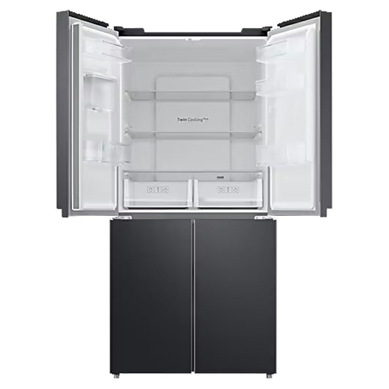 Samsung 488L freistehend French Door Kühl-Gefrierkombination - Gentle Schwarz Matt | RF48A401EB4/EU