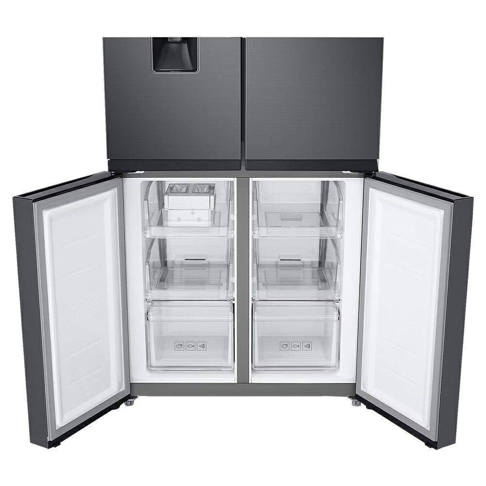 Samsung 488L freistehend French Door Kühl-Gefrierkombination - Gentle Schwarz Matt | RF48A401EB4/EU