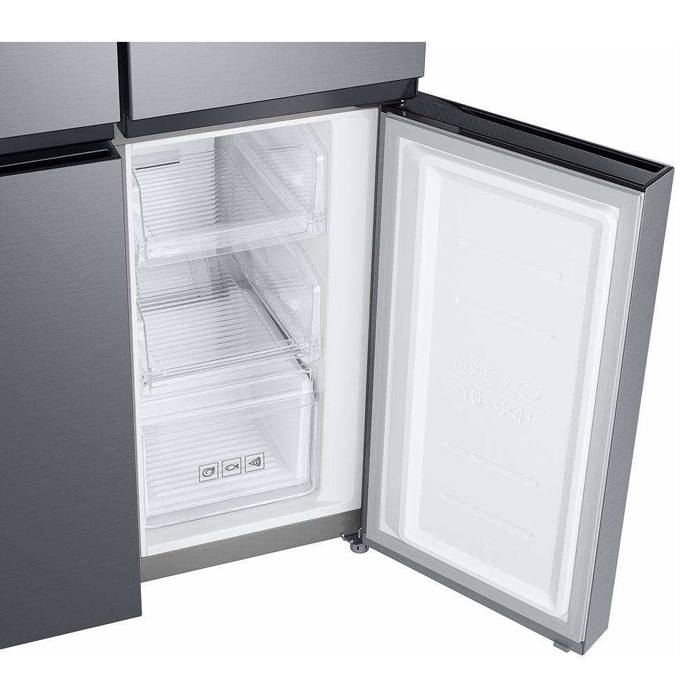 Samsung 488L freistehend French Door Kühl-Gefrierkombination - Gentle Silber Matt | RF48A401EM9/EU