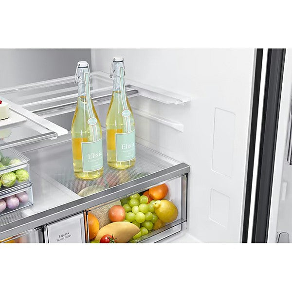Samsung Family Hub 636L French Style Kühl-Gefrierkombination mit Beverage Center - Schwarz | RF65DG9H0EB1/EU