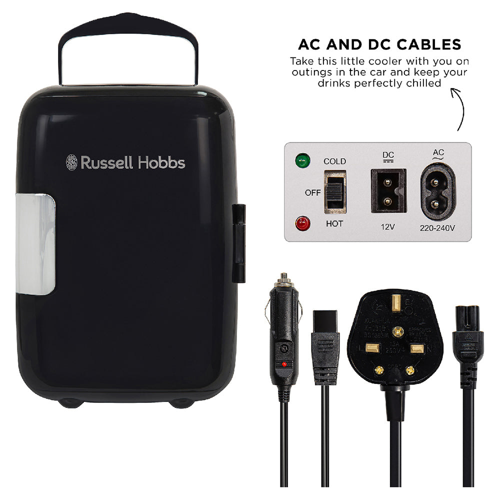 Russell Hobbs 4L Freestanding Mini Cooler - Black | RH4CLR1001B