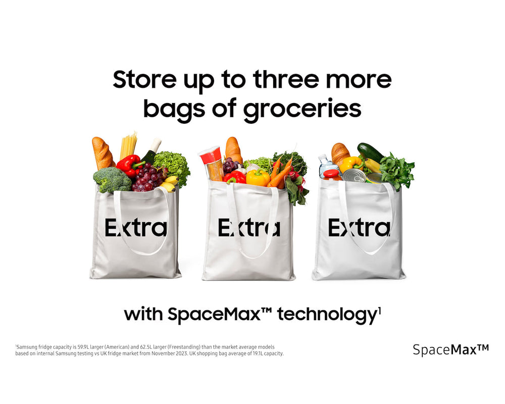 Samsung Bespoke AI Series 7 SpaceMax 578L Kühl-Gefrierkombination, freistehend – Mattschwarz | RS57DG410EB4EU