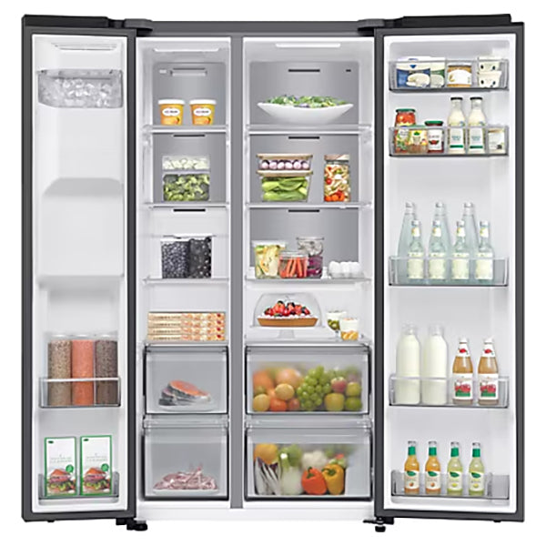 Samsung SpaceMax Bespoke AI Series 640L freistehend Kühl-Gefrierkombination - Schwarz Doi | RS70F64KEFEU