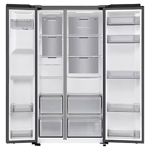 Samsung SpaceMax Bespoke AI Series 640L freistehend Kühl-Gefrierkombination - Schwarz Doi | RS70F64KEFEU