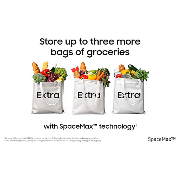 Samsung SpaceMax Bespoke AI Series 640L freistehend Kühl-Gefrierkombination - Silber | RS70F64KETEU
