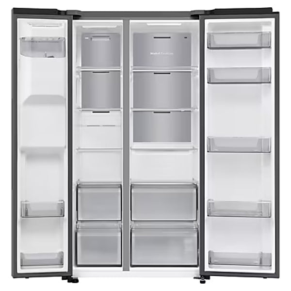 Samsung SpaceMax Bespoke AI Series 640L freistehend Kühl-Gefrierkombination - Silber | RS70F64KETEU
