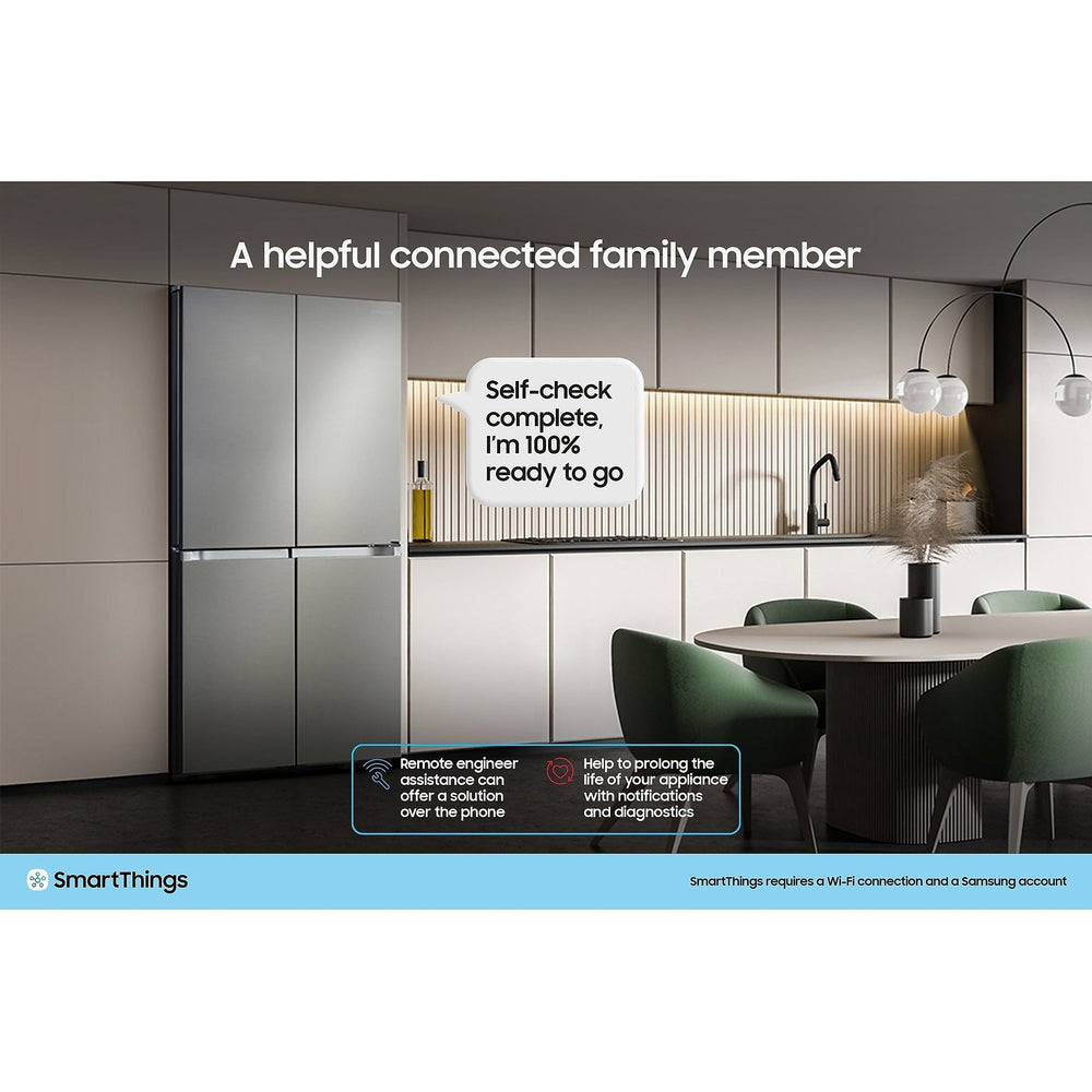 Samsung SpaceMax Bespoke AI Series 6 640L freistehend Kühl-Gefrierkombination - Silber | RS70F65KETEU