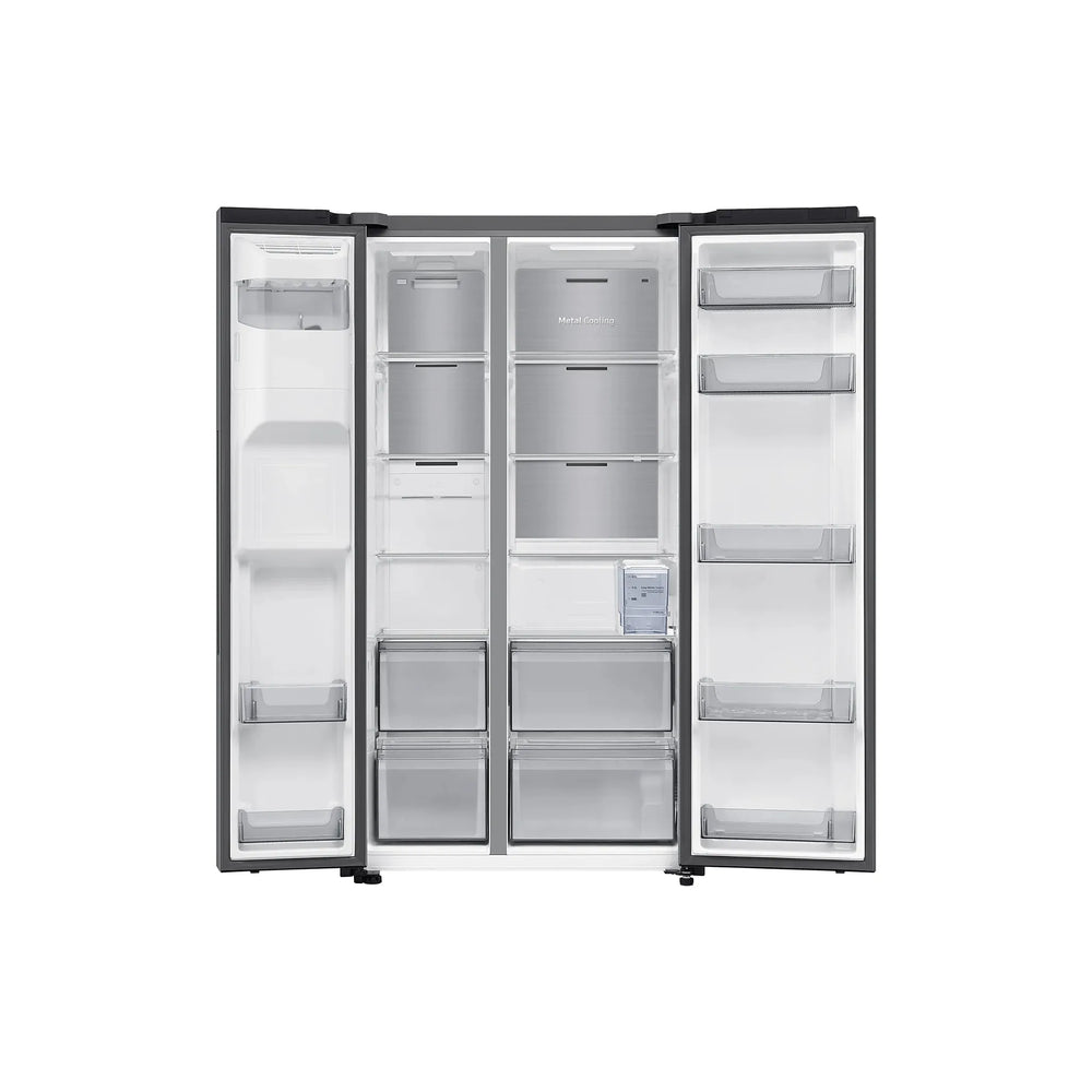 Samsung SpaceMax Bespoke AI Series 6 640L freistehend Kühl-Gefrierkombination - Silber | RS70F65KETEU