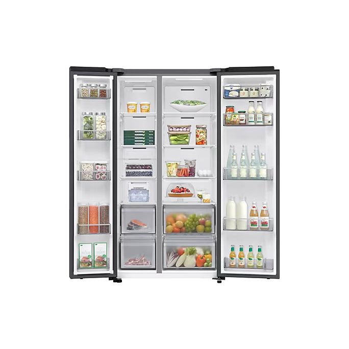 Samsung Series 6 SpaceMax Bespoke AI 659L freistehend Kühl-Gefrierkombination - Schwarz Doi | RS70F65QEFEU