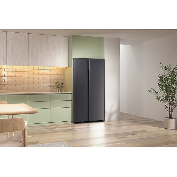 Samsung Series 6 SpaceMax Bespoke AI 659L freistehend Kühl-Gefrierkombination - Schwarz Doi | RS70F65QEFEU