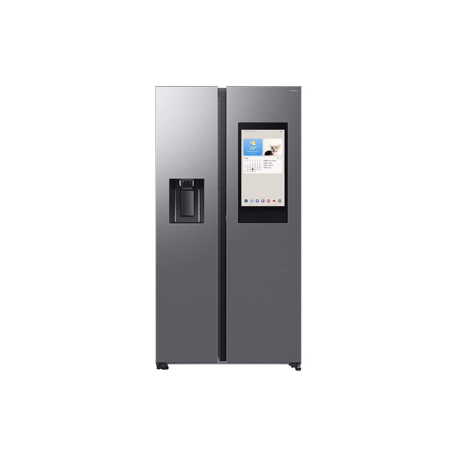 Samsung 614L freistehend American Kühl-Gefrierkombination - Sliver | RS90F66BETEU