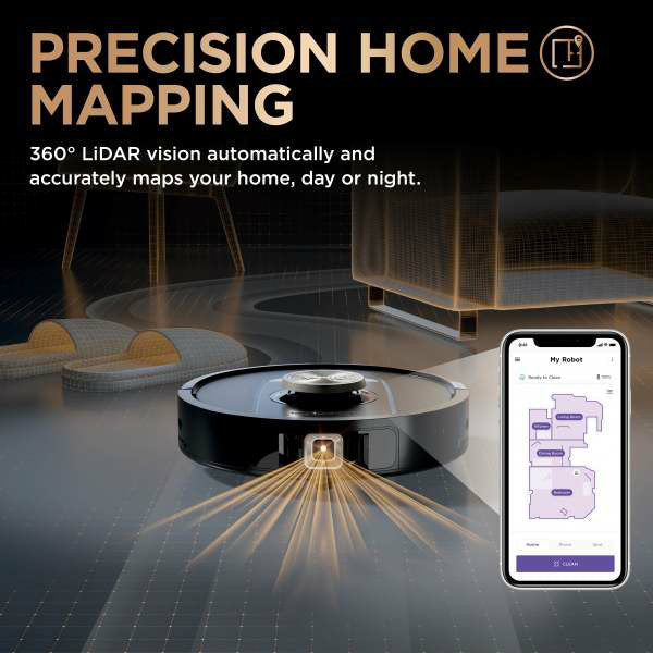 Shark PowerDetect NeverTouch Pro Robot Staubsauger & Mop mit Self-Empty Station - Schwarz | RV2800ZEUK