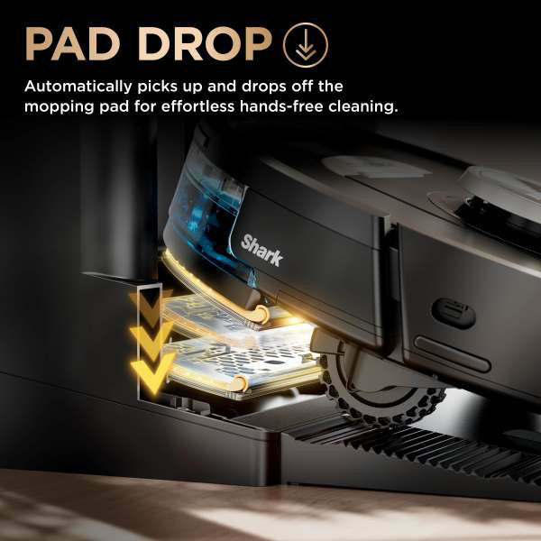 Shark PowerDetect NeverTouch Pro Robot Staubsauger & Mop mit Self-Empty Station - Schwarz | RV2800ZEUK