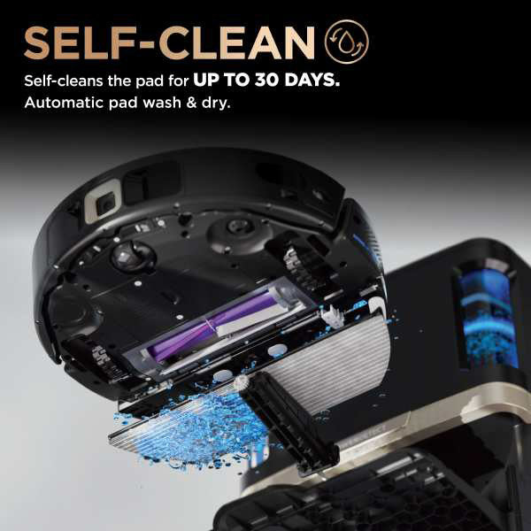 Shark PowerDetect NeverTouch Pro Robot Staubsauger & Mop mit Self-Empty Station - Schwarz | RV2800ZEUK