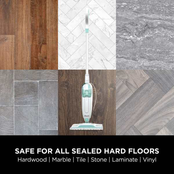 Shark Classic Steam Mop - Weiß & Mint Grün | S1000UK