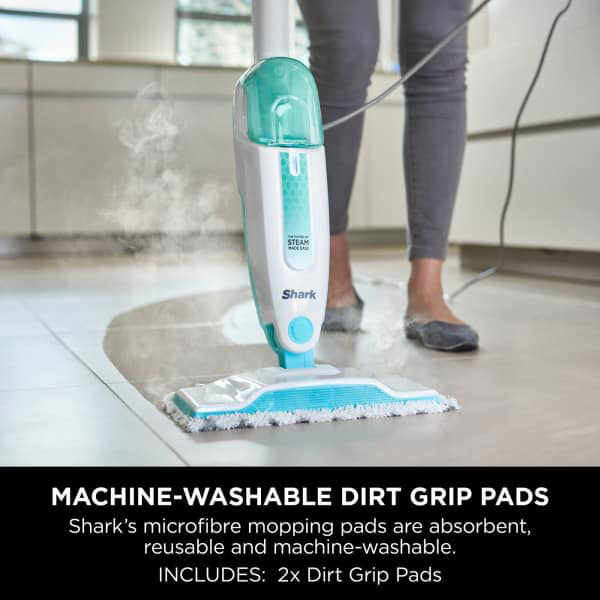 Shark Classic Steam Mop - Weiß & Mint Grün | S1000UK