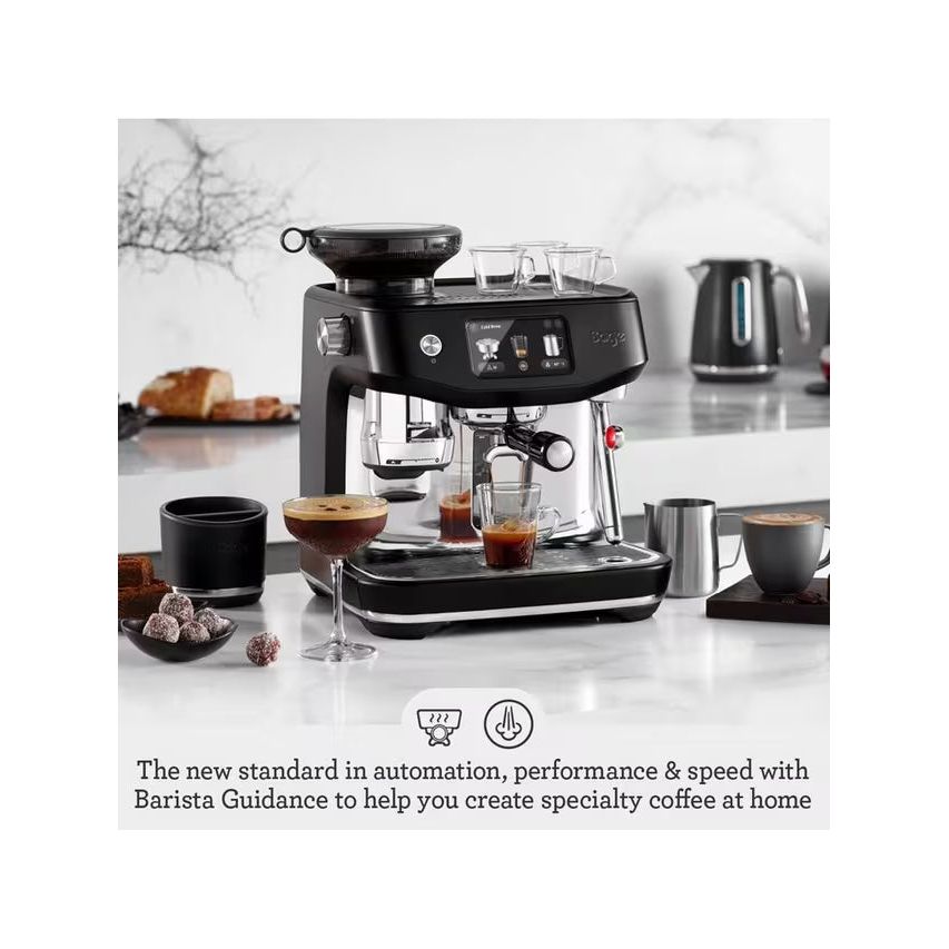 Sage Oracle Jet Automatic Bean to Cup Kaffeemaschine - Schwarz Truffle | SES985BTR4GUK1
